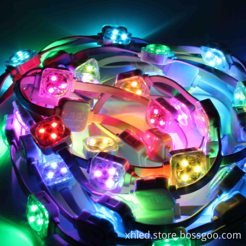 Full Color ten years no change 5050 DC12V 0.75W IP67 25mm 3LED Led Pixel Light DMX